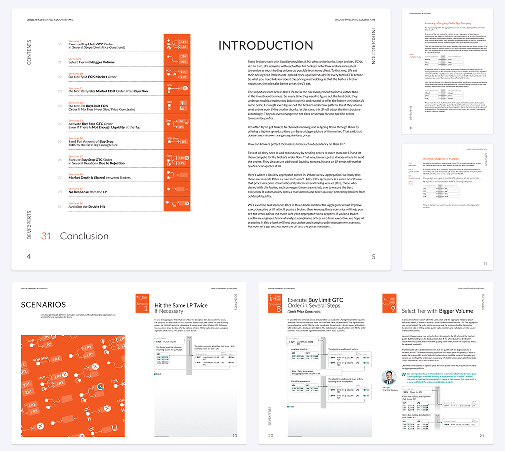 Sample pages of Devexperts e-book: IMS and EMS, execution algorithms