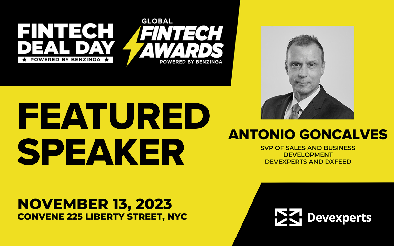 Devexperts Will Attend the Benzinga Fintech Deal Day & Awards